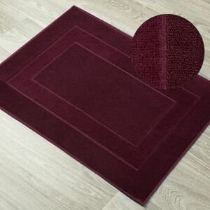 Koupelnová bavlněná předložka - kobereček DARKA vínová 50x70 cm nebo 60x90 cm Mybesthome Rozměr: 60x90 cm