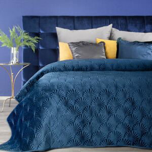 Přehoz na postel SAVA 220x240 cm modrá Mybesthome