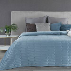 Přehoz na postel GRAYS 220x240 cm modrá Mybesthome