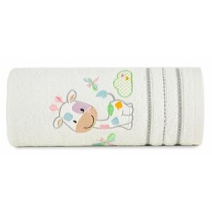 Bavlněný froté ručník s dětským motivem ŽIRAFKA bílá 50x90 cm, 450 gr Mybesthome