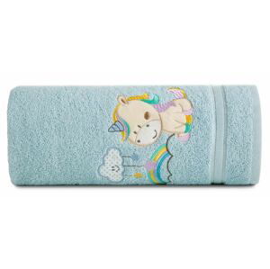 Bavlněný froté ručník s dětským motivem JEDNOROŽEC modrá 50x90 cm, 450 gr Mybesthome