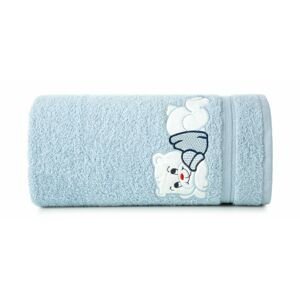 Bavlněný froté ručník s dětským motivem MEDVÍDEK modrá 50x90 cm, 450 gr Mybesthome