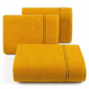 Bavlněný froté ručník s proužkem REGI 50x90 cm, mustard/hořčicová, 450 gr Mybesthome