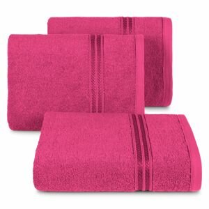 Bavlněný froté ručník s proužkem LORAN 50x90 cm, růžová, 450 gr Mybesthome