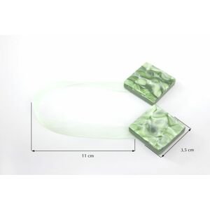 Dekorační ozdobná spona na závěsy s magnetem TAMAY zelená, 3,5x3,5 cm Mybesthome