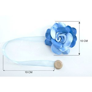 Dekorační ozdobná spona na závěsy s magnetem VERONICA, modrá, Ø 10 cm 2 kusy v balení Mybesthome Cena je za 2 kusy v balení