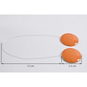 Dekorační ozdobná spona na závěsy s magnetem TOSCA oranžová, Ø 3,5 cm Mybesthome