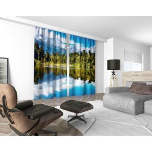 3D dekorační závěs s řasící páskou 505V MOUNTAIN LAKE 2x 160x250 cm set 2 kusy MyBestHome