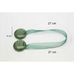 Dekorační ozdobná spona na závěsy s magnetem MUSA zelená, Ø 4 cm Mybesthome cena je za 2 kusy balení