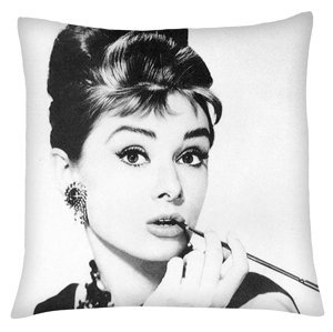 Polštář Audrey Hepburn 01 Mybesthome 40x40 cm Varianta: Povlak na polštář s výplní, 40x40 cm
