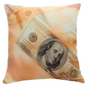 Polštář DOLLAR MyBestHome 40x40cm fototisk 3D motiv dolaru Varianta: Povlak na polštář s výplní, 40x40 cm