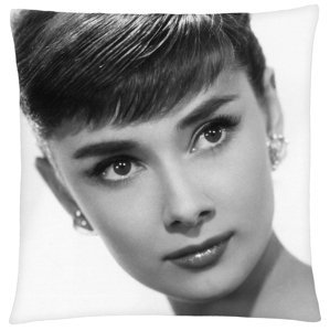 Polštář Audrey Hepburn 02 Mybesthome 40x40 cm Varianta: Povlak na polštář s antialergickou prošívanou výplní, 40x40 cm