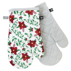 Vánoční kuchyňské rukavice chňapky HOLY STAR 18x30 cm 100% bavlna Balení 2 kusy - levá a pravá rukavice.