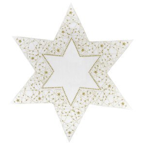 Dekorační ozdobný ubrousek WHITE STAR Ø 30 cm Essex