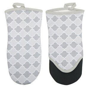 Kuchyňská bavlněná rukavice se silikonovou chňapkou VERONA 1 ks, šedá, 100% bavlna 15x30 cm Essex