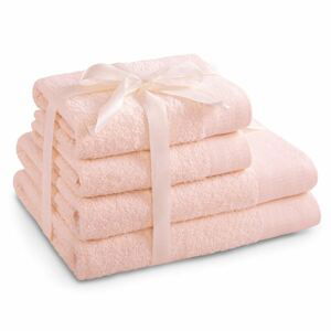 Set 100% bavlna AMARIS 2x ručník 50x100 cm a 2x osuška 70x140 cm, růžová, 450 gr, Mybesthome