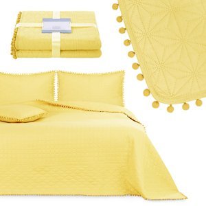 Přehoz na postel MEADOW 220x240 cm žlutá Mybesthome