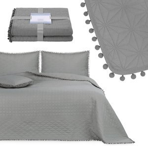Přehoz na postel MEADOW 220x240 cm šedá Mybesthome