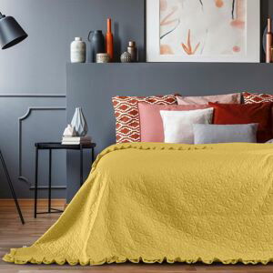 Přehoz na postel TULIA 220x240 cm mustard/hořčicová Mybesthome