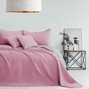 Přehoz na postel SOFTIES 220x240 cm růžová/stříbrná Mybesthome