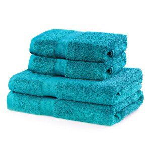 Set 100% bavlna CECIL 2x ručník 50x100 cm a 2x osuška 70x140 cm, tyrkysová 525 gr, Mybesthome