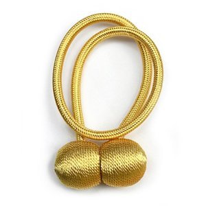 Dekorační ozdobná spona na závěsy s magnetem MATY, zlatá 1 kus, Ø 3 cm Mybesthome