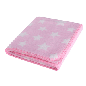 Dětská deka HAPPY STAR růžová s hvězdičkami 80x90 cm Mybesthome