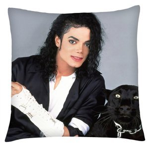 Polštář Michael Jackson 01 Mybesthome 40x40 cm Varianta: Povlak na polštář s antialergickou prošívanou výplní, 40x40 cm
