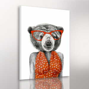 Obraz na plátně MRS. BEAR různé rozměry Ludesign ludesign obrazy: 100x70 cm