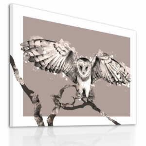 Obraz na plátně OWL B různé rozměry Ludesign ludesign obrazy: 100x70 cm