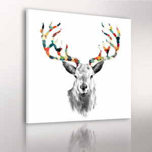 Obraz na plátně SCANDI DEER B různé rozměry Ludesign ludesign obrazy: 70x70 cm