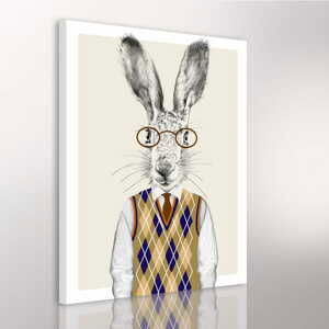 Obraz na plátně MR. RABBIT různé rozměry Ludesign ludesign obrazy: 100x80 cm