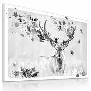 Obraz na plátně DEER DREAMS COLOR H různé rozměry Ludesign ludesign obrazy: 80x60 cm