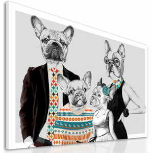 Obraz na plátně BULDOG FAMILY - B různé rozměry Ludesign ludesign obrazy: 100x70 cm