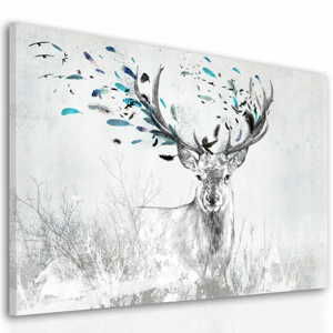 Obraz na plátně DEER DREAMS COLOR E různé rozměry Ludesign ludesign obrazy: 120x80 cm