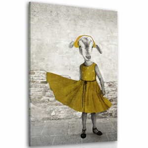 Obraz na plátně GOAT GIRL různé rozměry Ludesign ludesign obrazy: 100x70 cm