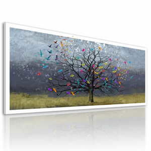 Obraz na plátně COLORED TREE B různé rozměry Ludesign ludesign obrazy: 100x40 cm