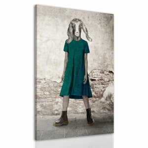 Obraz na plátně GOAT GIRL různé rozměry Ludesign ludesign obrazy: 100x70 cm