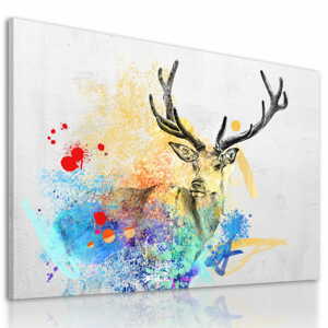 Obraz na plátně ABSTRACT DEER různé rozměry Ludesign ludesign obrazy: 100x70 cm