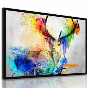 Obraz na plátně GLAM DEER motiv A různé rozměry Ludesign ludesign obrazy: 100x70 cm