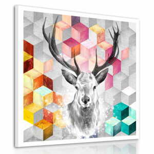 Obraz na plátně SCANDI DEER H různé rozměry Ludesign ludesign obrazy: 60x60 cm