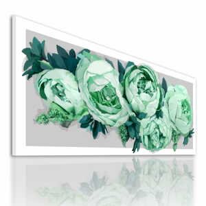 Obraz na plátně PEONY FLOWER B různé rozměry Ludesign ludesign obrazy: 100x40 cm