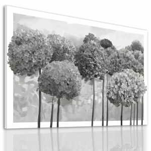 Obraz na plátně HORTENZIE šedé květy A různé rozměry Ludesign ludesign obrazy: 70x50 cm