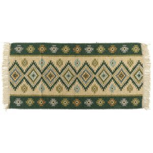 Kusový oboustranný vzorovaný koberec KILIM - ROMBY zelená 80x150 cm Multidecor Rozměr: 80x150 cm