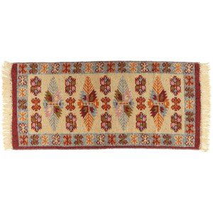 Kusový oboustranný vzorovaný koberec KILIM - LEAVES vínová více rozměrů Multidecor Rozměr: 60x120 cm