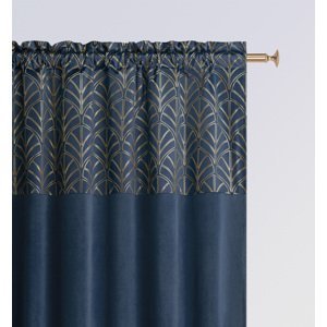 Dekorační závěs s řasící páskou BLISSY TAPE tmavě modrá 140x250 cm (cena za 1 kus) MyBestHome