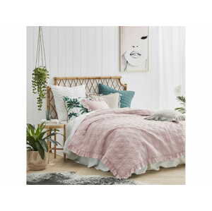 Přehoz na postel ROMANCE 220x240 cm růžová Mybesthome