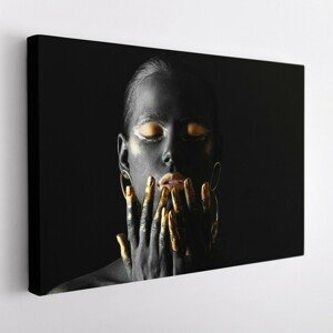 Obraz na plátně BLACK and GOLD I. 120x80 cm Mybesthome