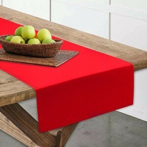 Ubrus - běhoun na stůl MANUEL barva 12 červená více rozměrů Mybesthome Rozměr: 40x140 cm