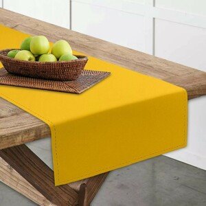 Ubrus - běhoun na stůl MANUEL žlutá více rozměrů Mybesthome Rozměr: 40x220 cm
